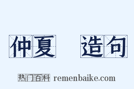 仲夏紀造句是什么意思的图片